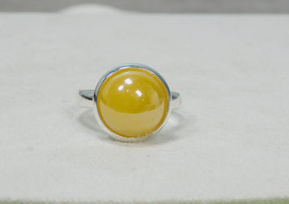 Glass Pearl Adjustable Ring