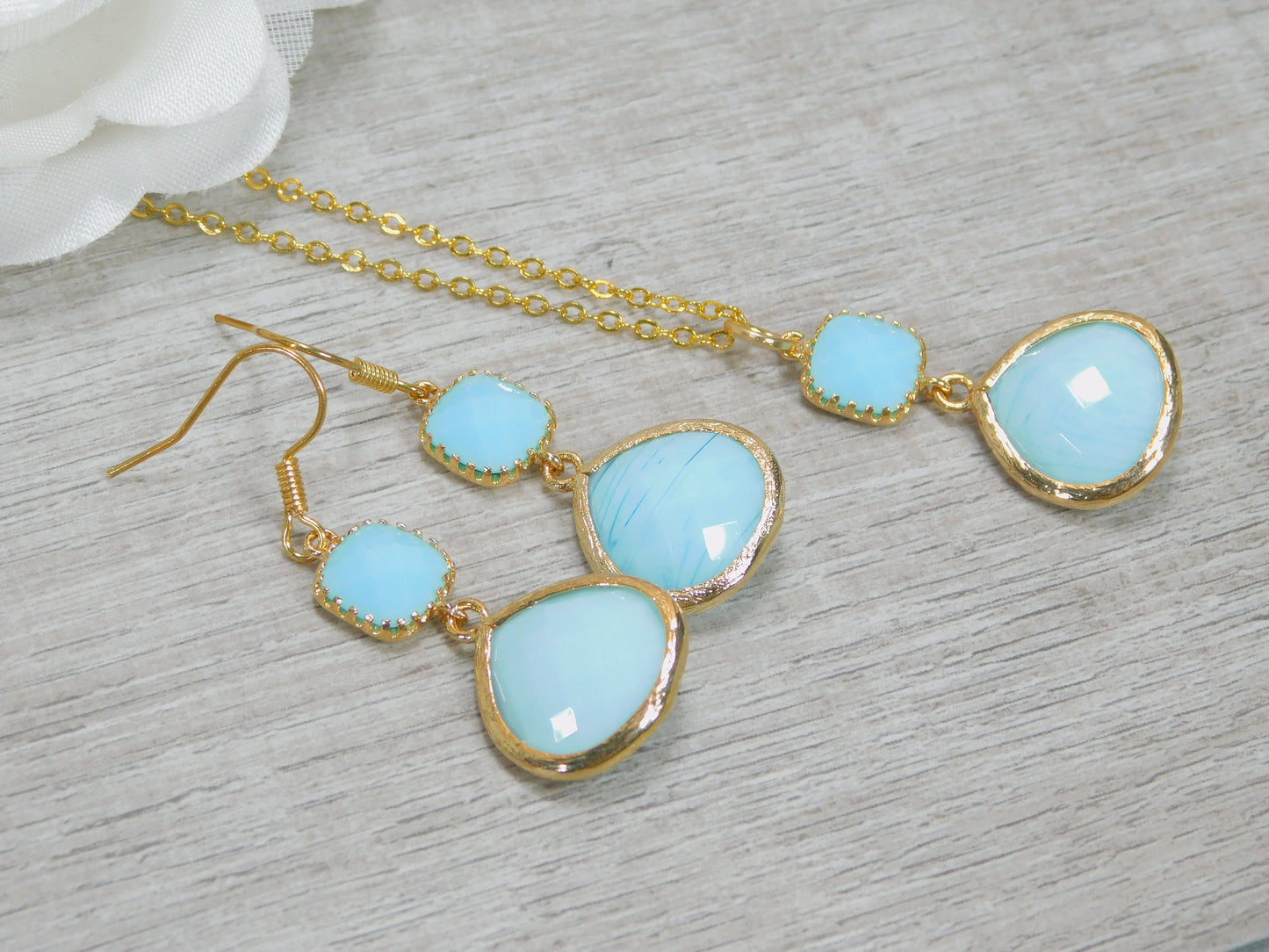 Sky Blue Necklace Set