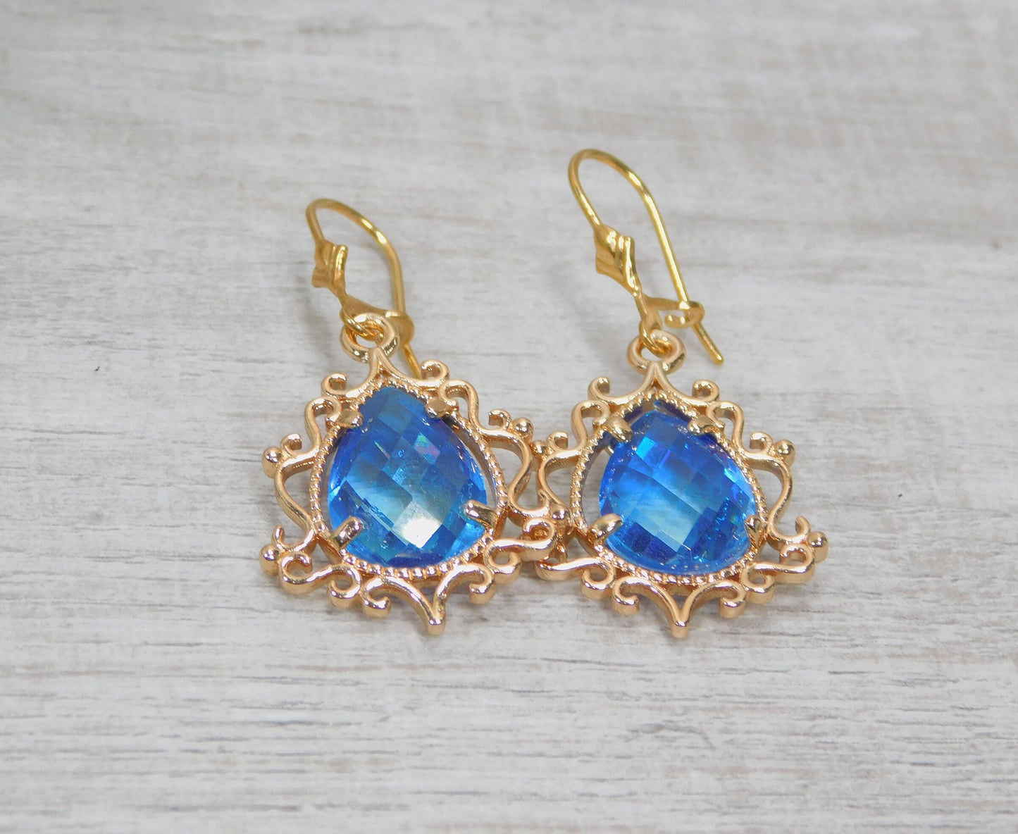 lovely faceted royal blue glass