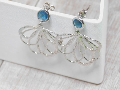 Peacock Feather with Blue Glass Posts - Victoria's Treasure Chests