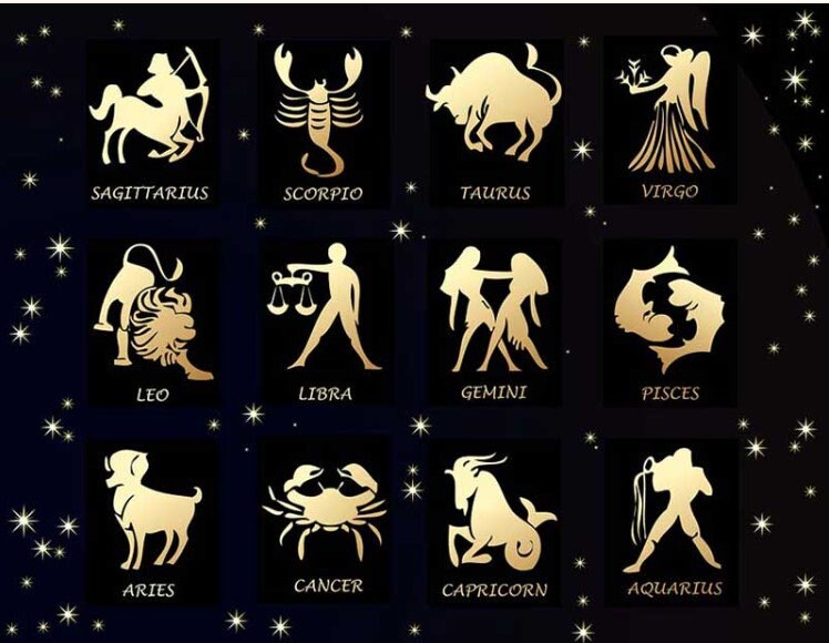 Zodiac sign key rings