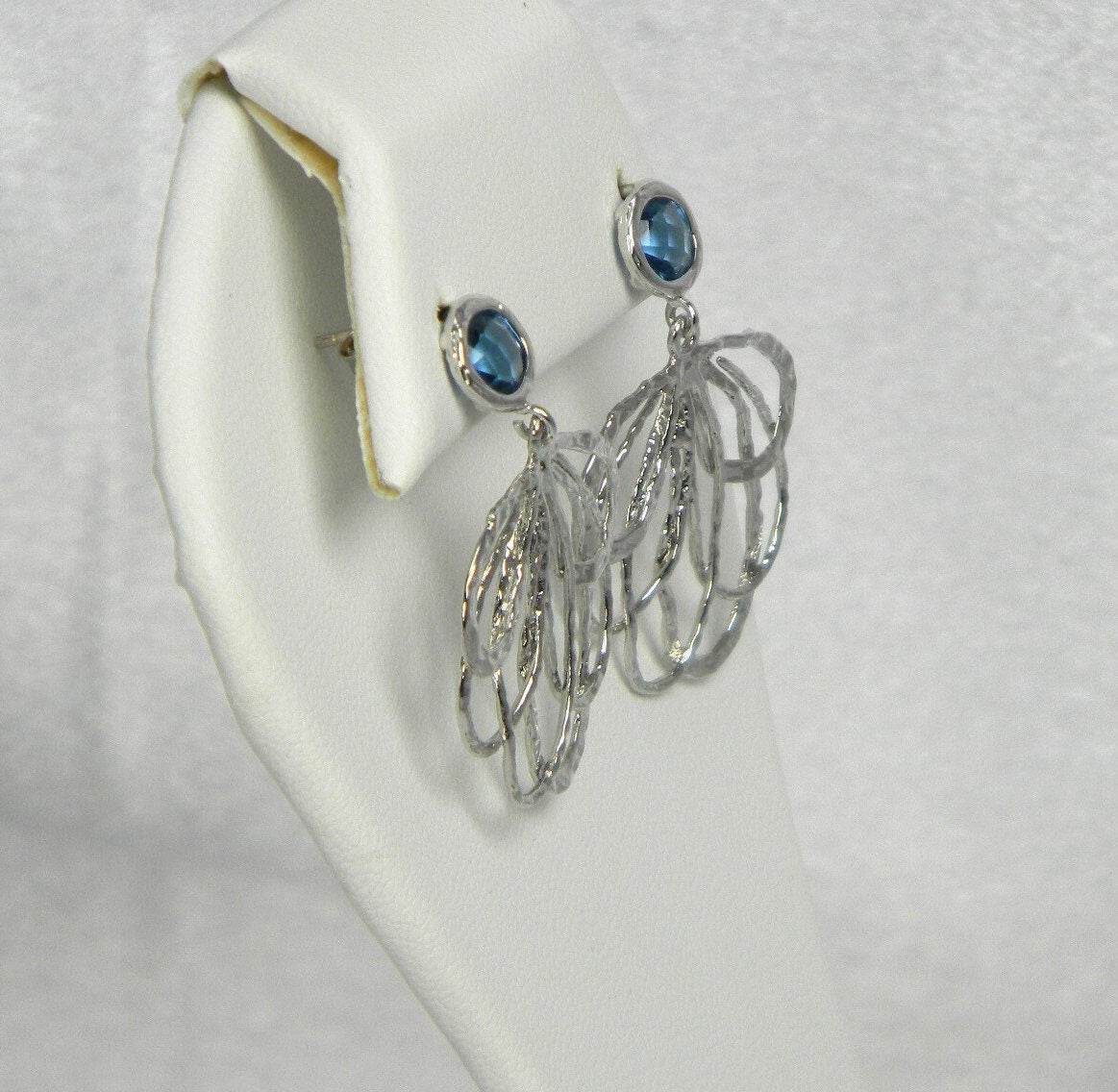 Peacock Feather with Blue Glass Posts - Victoria's Treasure Chests