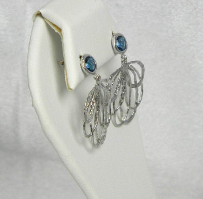 Peacock Feather with Blue Glass Posts - Victoria's Treasure Chests