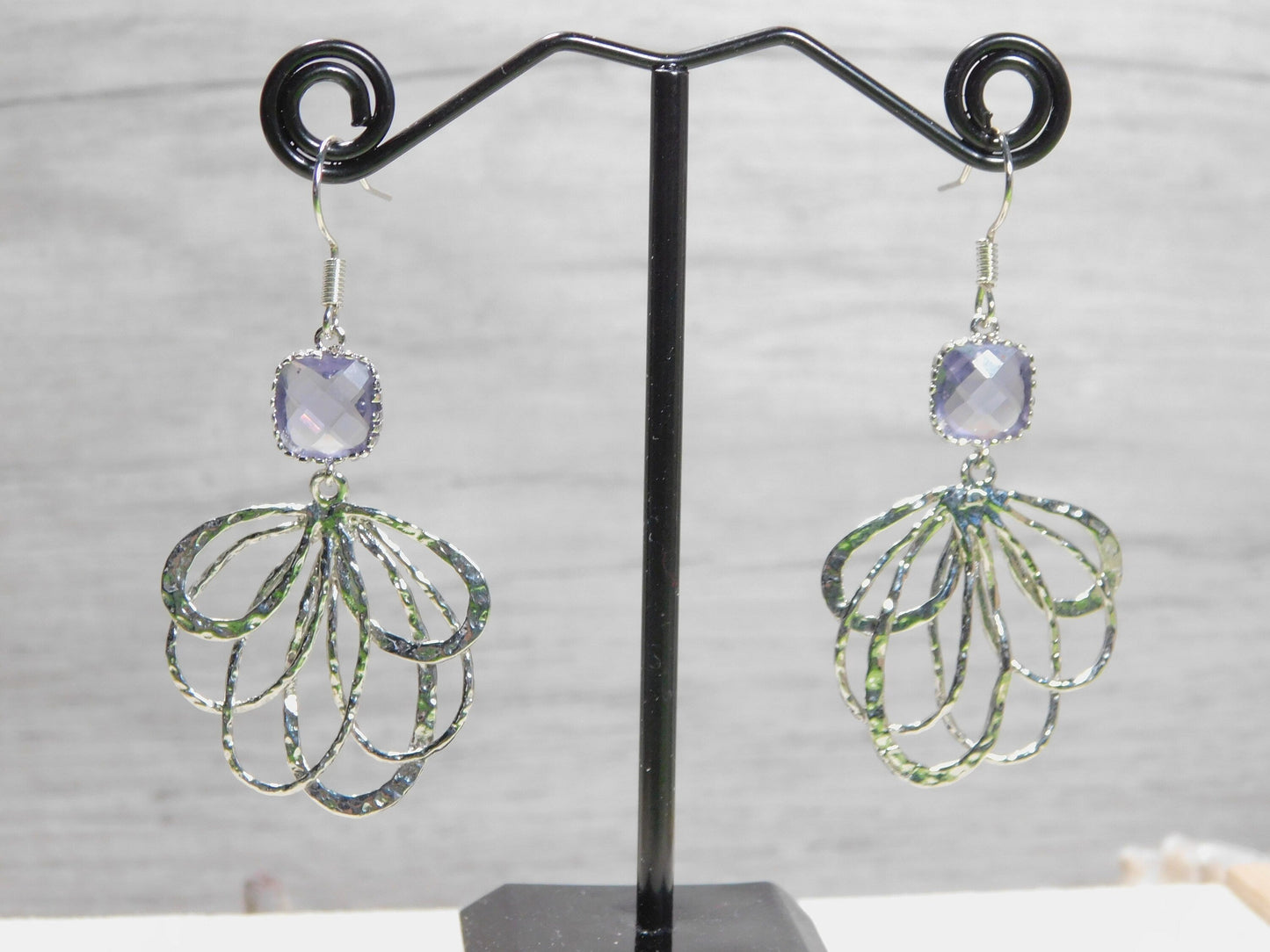 Rhodion Silver Peacock Earrings