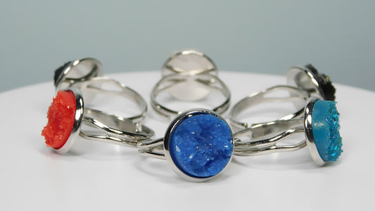 Faux Druzy Adjustable Rings