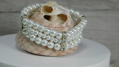 Three Strand Stretch Cuff Bracelet